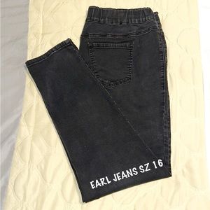 Earl Jeans Black Pull Up Jeggings EUC SZ 16